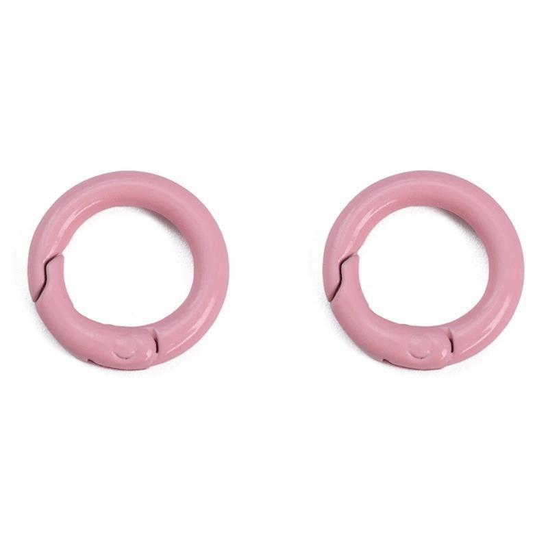 #L00026 Round Spring Gate O-Ring Keychain Clip – Colorful Metal Carabiner Snap