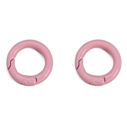 #L00026 Round Spring Gate O-Ring Keychain Clip – Colorful Metal Carabiner Snap