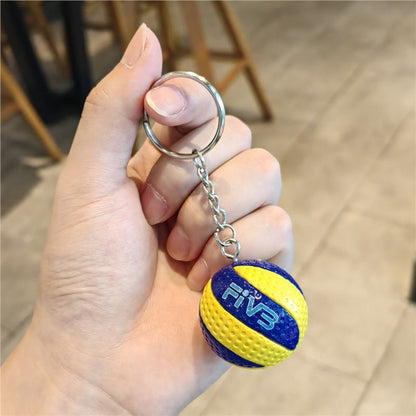 #C00006 Volleyball Keychain Charm – Mini Sports Ball Accessory Gift for Players, Fans & Coaches