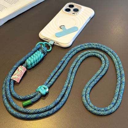#L00027 Patterned Braided Phone Lanyard – Adjustable Universal Crossbody Rope Strap