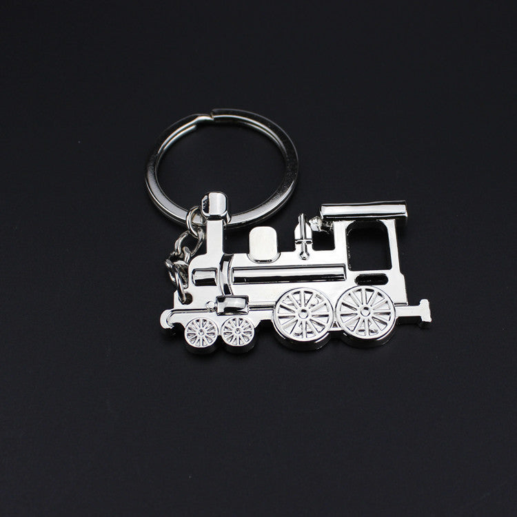 #C00022 Metal Vehicle Keychain – Mini Truck, Motorcycle, Race Car & Train Keyring