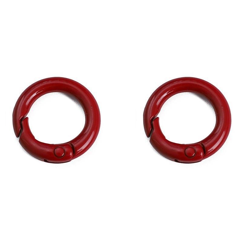 #L00026 Round Spring Gate O-Ring Keychain Clip – Colorful Metal Carabiner Snap