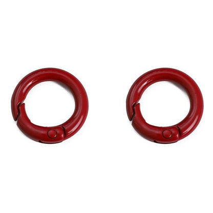 #L00026 Round Spring Gate O-Ring Keychain Clip – Colorful Metal Carabiner Snap