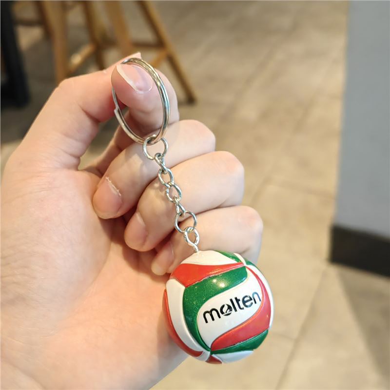 #C00006 Volleyball Keychain Charm – Mini Sports Ball Accessory Gift for Players, Fans & Coaches