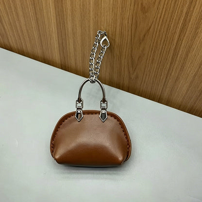 #C00003 Mini Handbag Keychain Charm – Cute Leather‑Style Purse Accessory for Bags, Backpacks & Gifts
