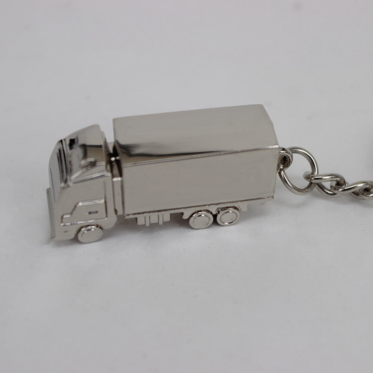 #C00022 Metal Vehicle Keychain – Mini Truck, Motorcycle, Race Car & Train Keyring