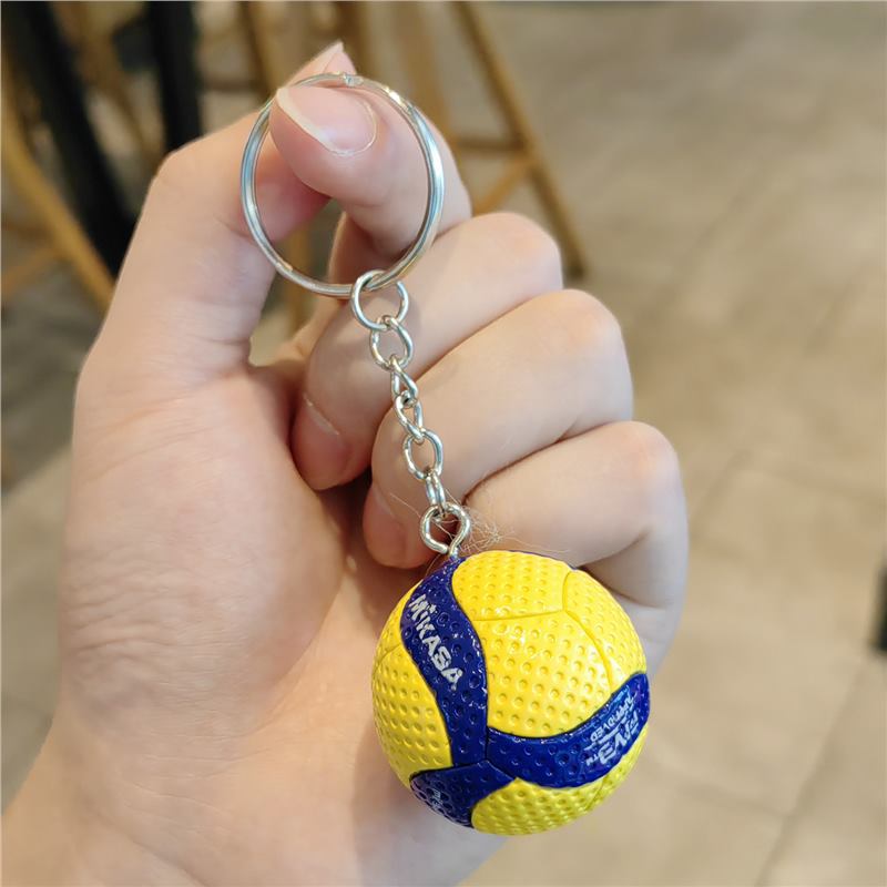#C00006 Volleyball Keychain Charm – Mini Sports Ball Accessory Gift for Players, Fans & Coaches