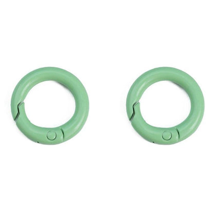 #L00026 Round Spring Gate O-Ring Keychain Clip – Colorful Metal Carabiner Snap