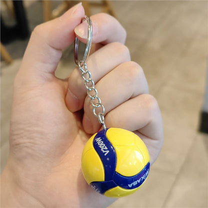 #C00006 Volleyball Keychain Charm – Mini Sports Ball Accessory Gift for Players, Fans & Coaches