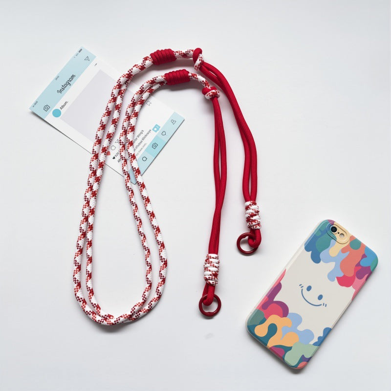 #L00023 Universal Spliced Braided Phone Lanyard – 2-in-1 Dual Clasp Rope Strap