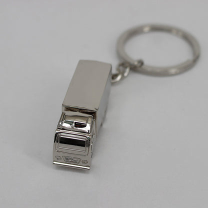 #C00022 Metal Vehicle Keychain – Mini Truck, Motorcycle, Race Car & Train Keyring
