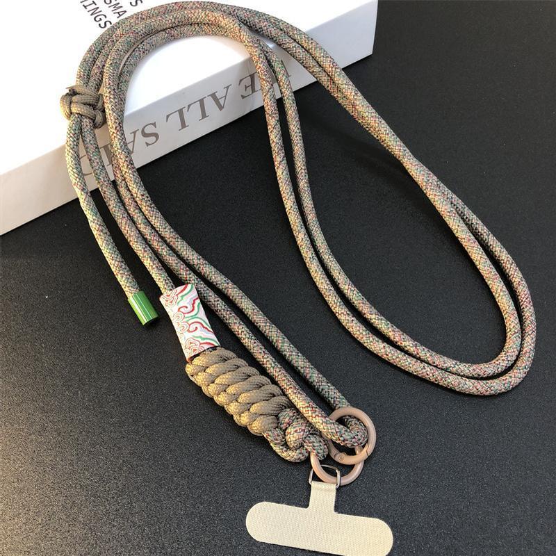 #L00027 Patterned Braided Phone Lanyard – Adjustable Universal Crossbody Rope Strap