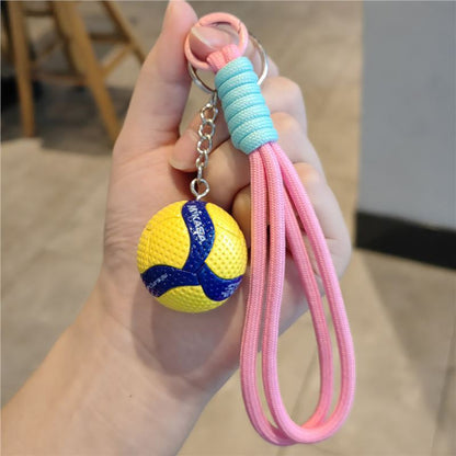 #C00006 Volleyball Keychain Charm – Mini Sports Ball Accessory Gift for Players, Fans & Coaches