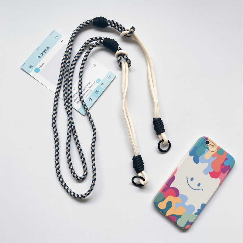 #L00023 Universal Spliced Braided Phone Lanyard – 2-in-1 Dual Clasp Rope Strap