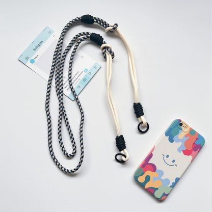#L00023 Universal Spliced Braided Phone Lanyard – 2-in-1 Dual Clasp Rope Strap