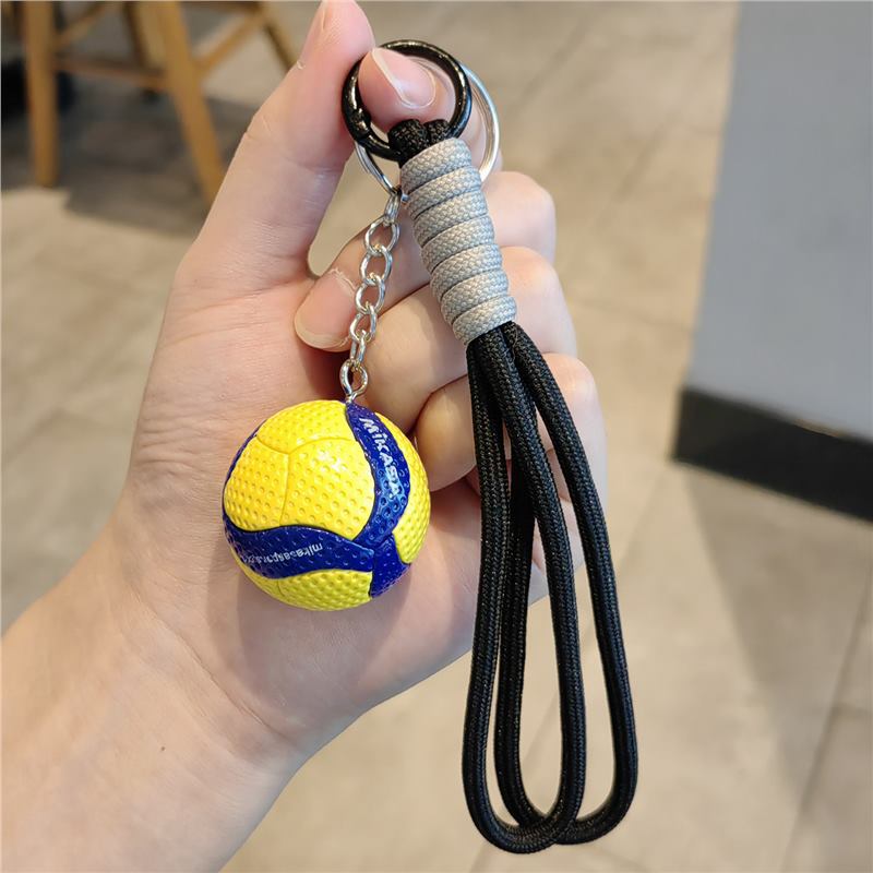 #C00006 Volleyball Keychain Charm – Mini Sports Ball Accessory Gift for Players, Fans & Coaches