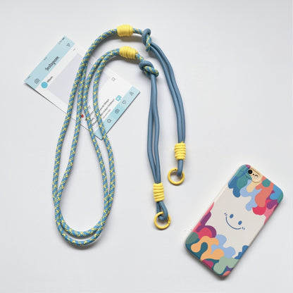 #L00023 Universal Spliced Braided Phone Lanyard – 2-in-1 Dual Clasp Rope Strap