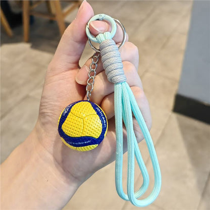 #C00006 Volleyball Keychain Charm – Mini Sports Ball Accessory Gift for Players, Fans & Coaches
