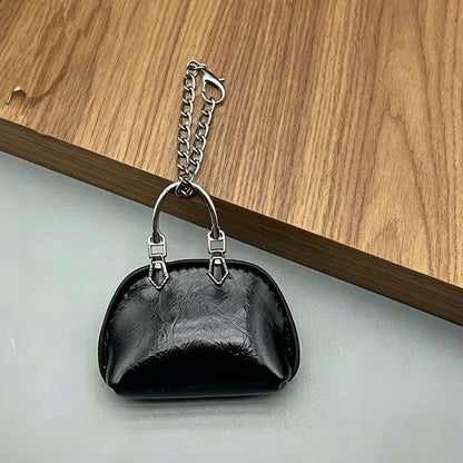 #C00003 Mini Handbag Keychain Charm – Cute Leather‑Style Purse Accessory for Bags, Backpacks & Gifts