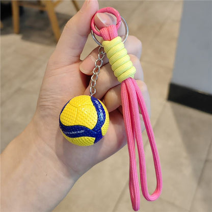 #C00006 Volleyball Keychain Charm – Mini Sports Ball Accessory Gift for Players, Fans & Coaches