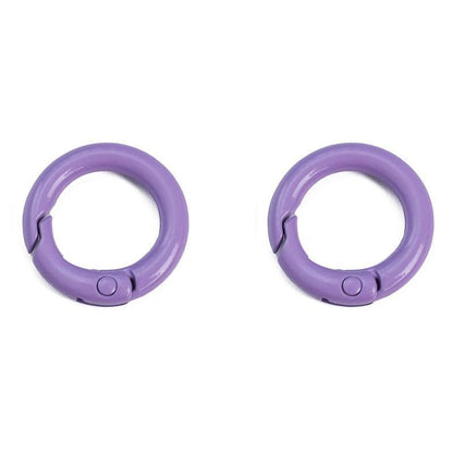 #L00026 Round Spring Gate O-Ring Keychain Clip – Colorful Metal Carabiner Snap