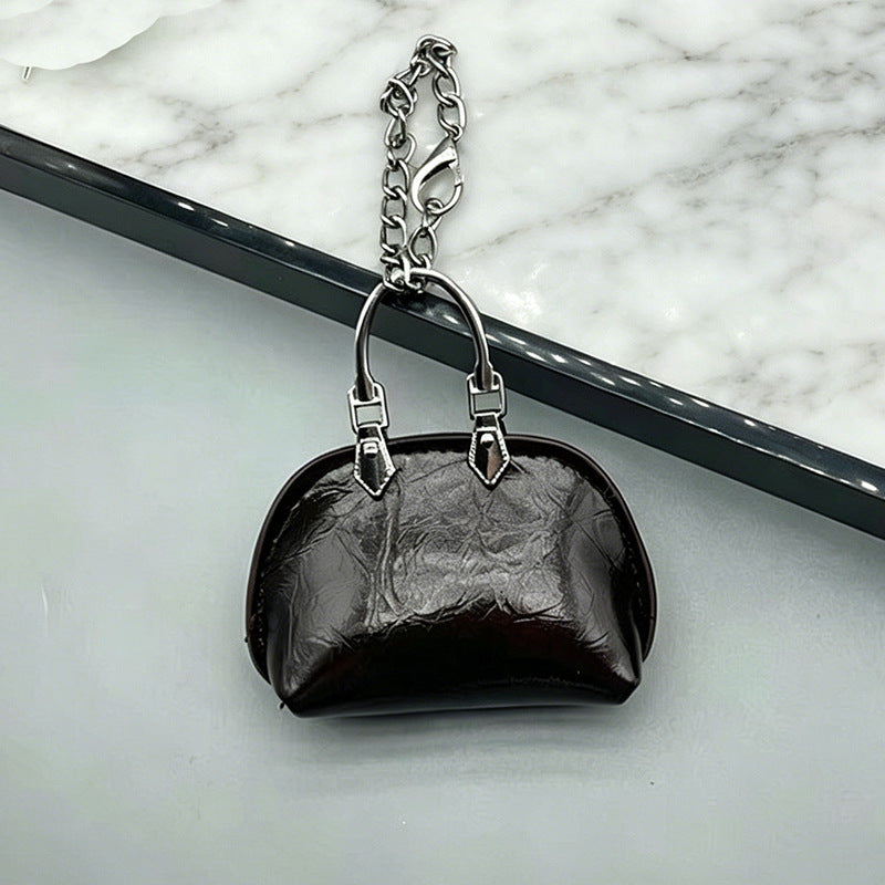 #C00003 Mini Handbag Keychain Charm – Cute Leather‑Style Purse Accessory for Bags, Backpacks & Gifts