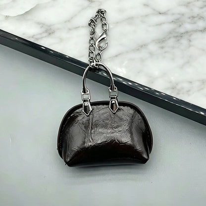 #C00003 Mini Handbag Keychain Charm – Cute Leather‑Style Purse Accessory for Bags, Backpacks & Gifts