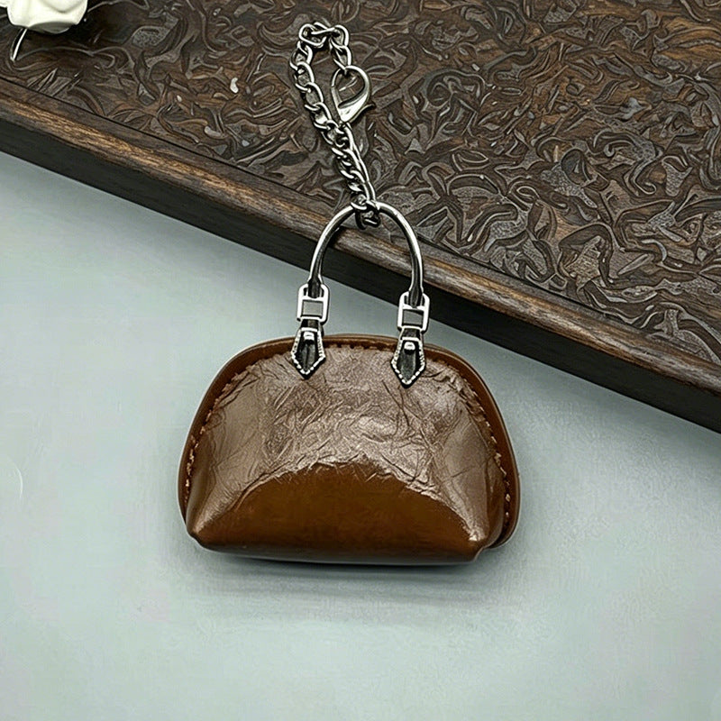 #C00003 Mini Handbag Keychain Charm – Cute Leather‑Style Purse Accessory for Bags, Backpacks & Gifts