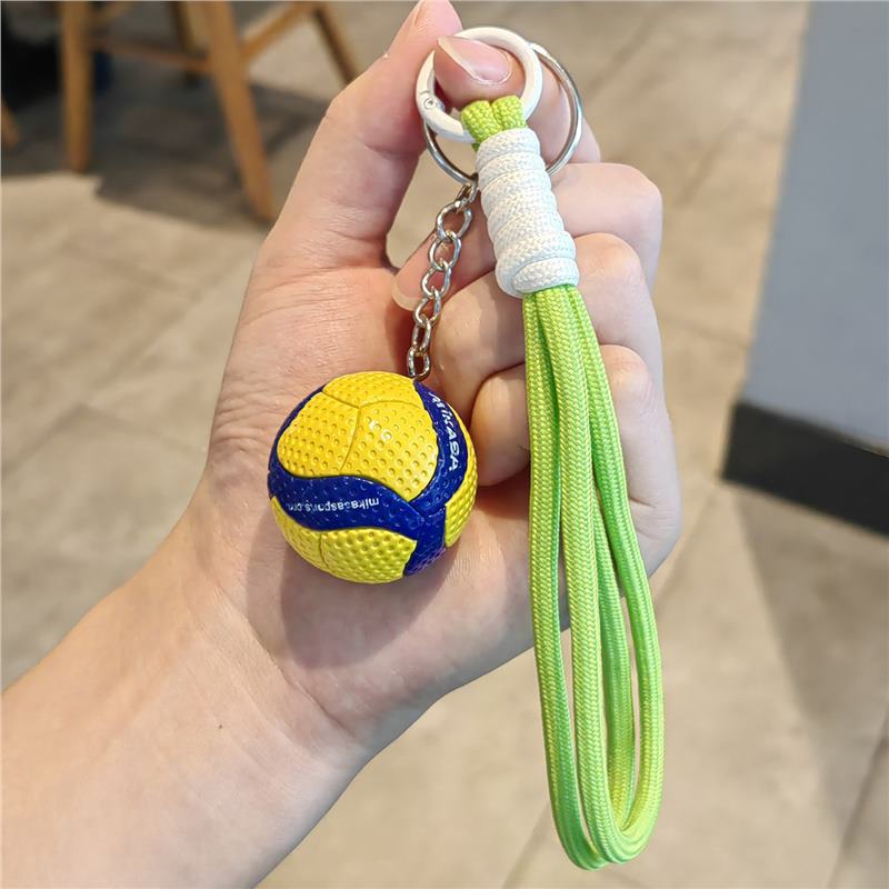 #C00006 Volleyball Keychain Charm – Mini Sports Ball Accessory Gift for Players, Fans & Coaches