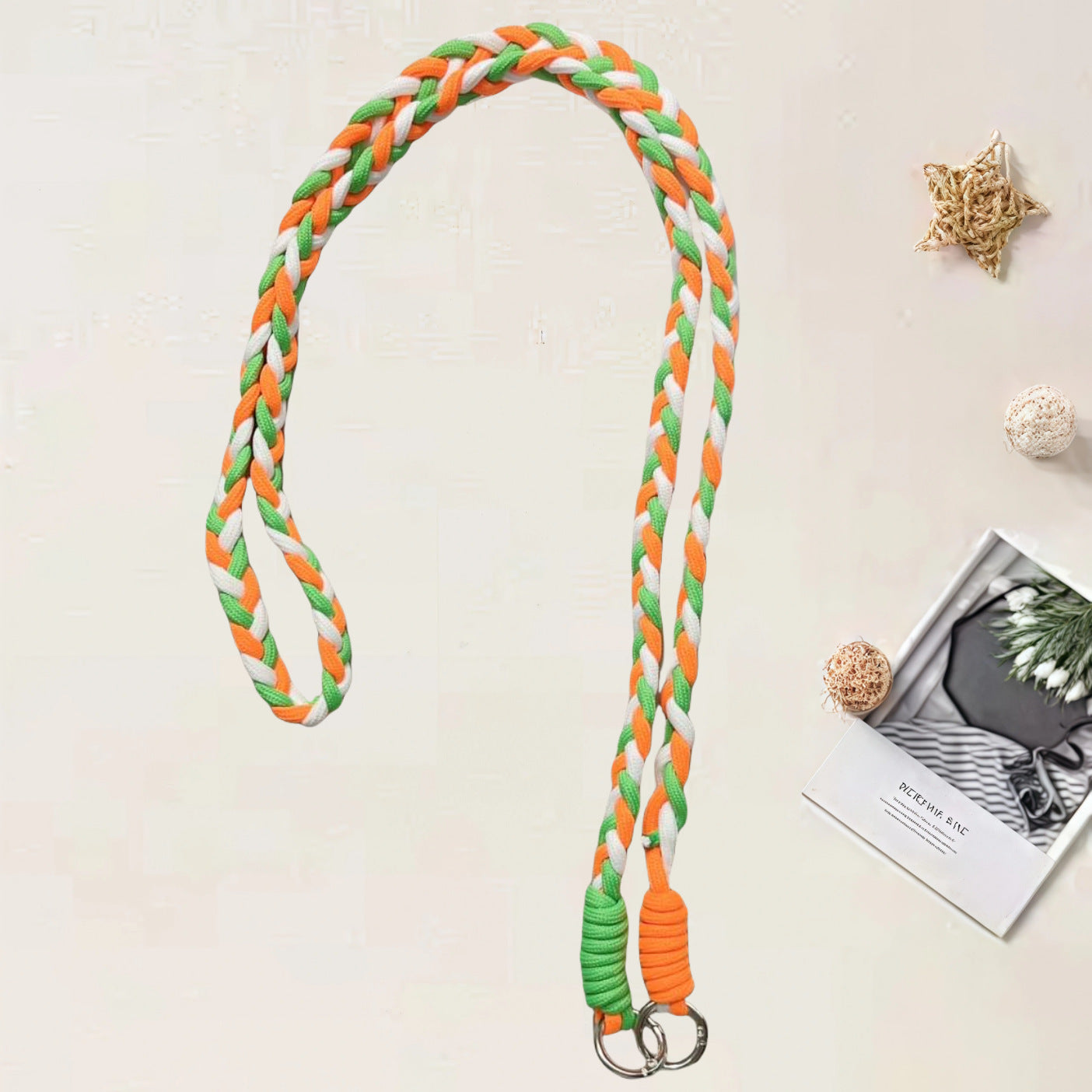 #L00012 Universal Braided Crossbody Phone Strap – Colorful Hand-Woven Neck Cord