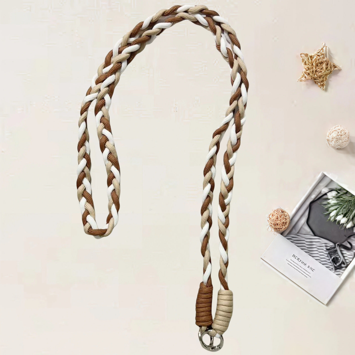 #L00012 Universal Braided Crossbody Phone Strap – Colorful Hand-Woven Neck Cord