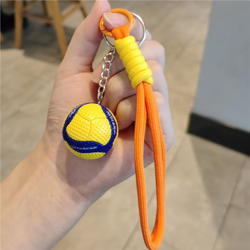 #C00006 Volleyball Keychain Charm – Mini Sports Ball Accessory Gift for Players, Fans & Coaches