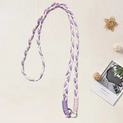 #L00012 Universal Braided Crossbody Phone Strap – Colorful Hand-Woven Neck Cord