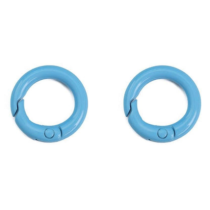 #L00026 Round Spring Gate O-Ring Keychain Clip – Colorful Metal Carabiner Snap