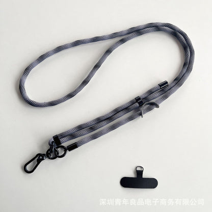 #L00025 Universal Patterned Phone Neck & Shoulder Strap with Black Swivel Clip