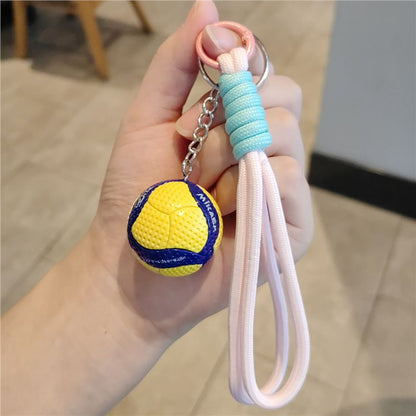 #C00006 Volleyball Keychain Charm – Mini Sports Ball Accessory Gift for Players, Fans & Coaches
