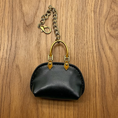 #C00003 Mini Handbag Keychain Charm – Cute Leather‑Style Purse Accessory for Bags, Backpacks & Gifts