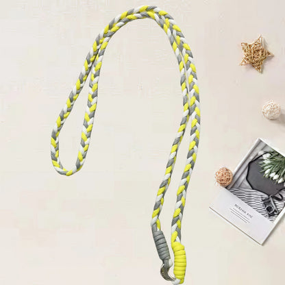 #L00012 Universal Braided Crossbody Phone Strap – Colorful Hand-Woven Neck Cord