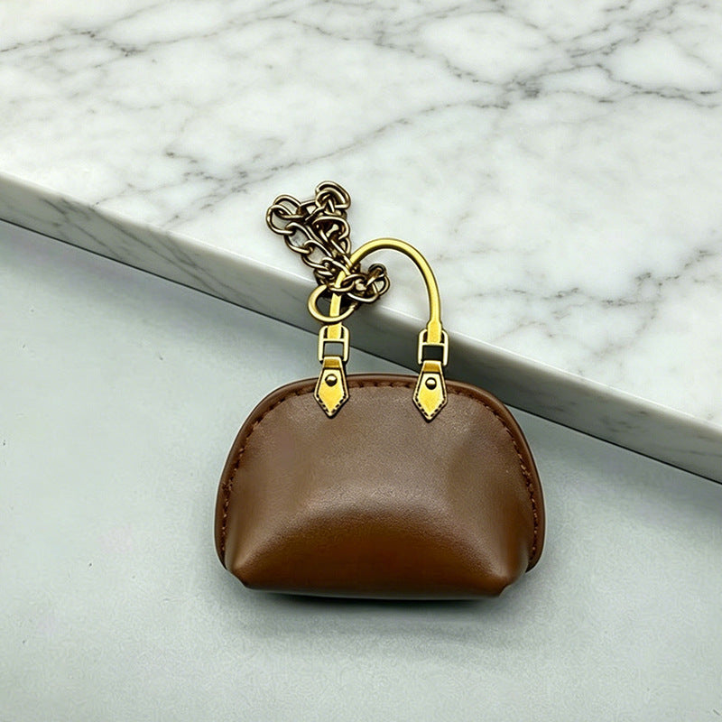 #C00003 Mini Handbag Keychain Charm – Cute Leather‑Style Purse Accessory for Bags, Backpacks & Gifts