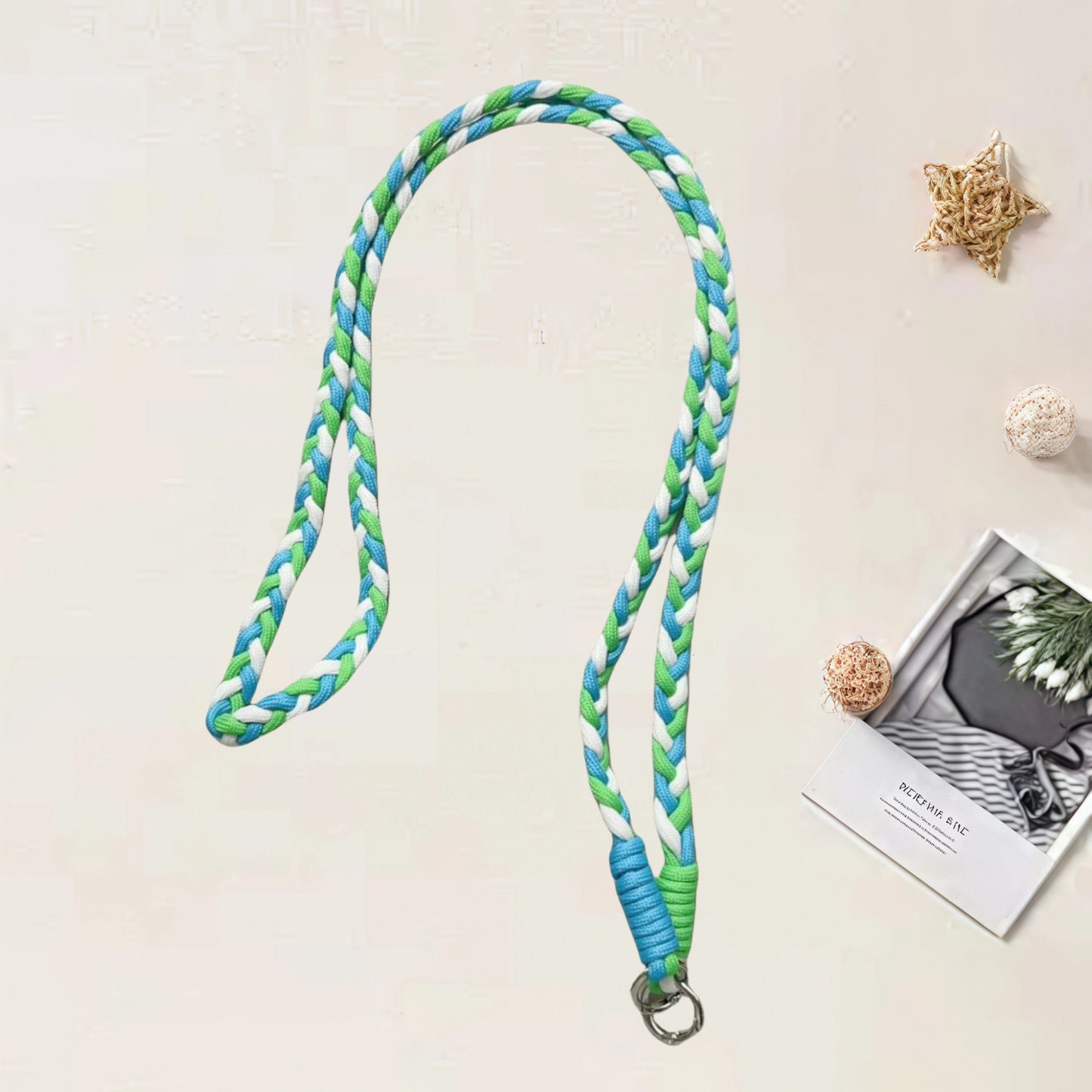 #L00012 Universal Braided Crossbody Phone Strap – Colorful Hand-Woven Neck Cord