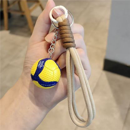 #C00006 Volleyball Keychain Charm – Mini Sports Ball Accessory Gift for Players, Fans & Coaches