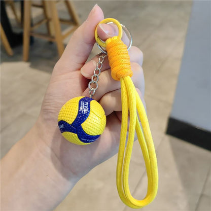 #C00006 Volleyball Keychain Charm – Mini Sports Ball Accessory Gift for Players, Fans & Coaches