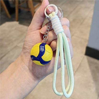 #C00006 Volleyball Keychain Charm – Mini Sports Ball Accessory Gift for Players, Fans & Coaches