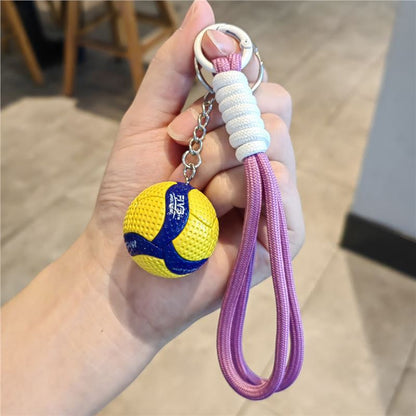 #C00006 Volleyball Keychain Charm – Mini Sports Ball Accessory Gift for Players, Fans & Coaches