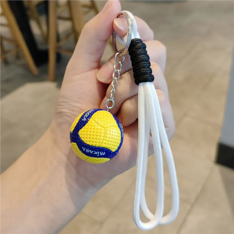 #C00006 Volleyball Keychain Charm – Mini Sports Ball Accessory Gift for Players, Fans & Coaches