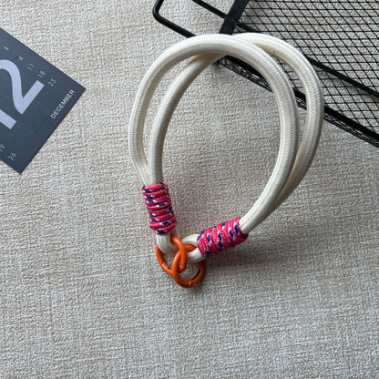 #L00010 Wholesale Mint Green Braided Rope Phone Strap Wrist Lanyard with White Wrap
