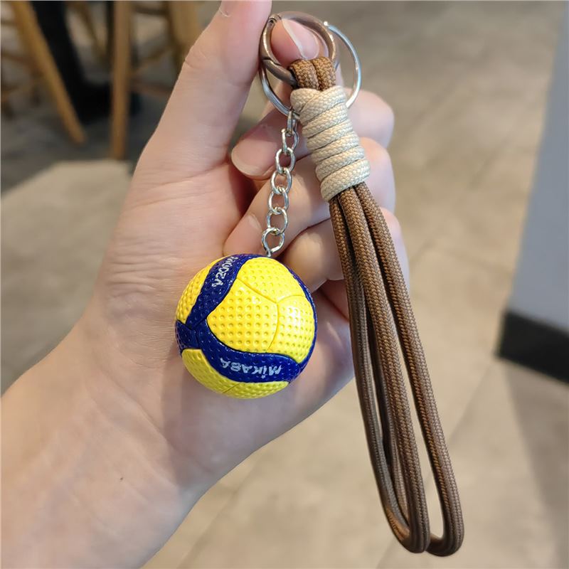 #C00006 Volleyball Keychain Charm – Mini Sports Ball Accessory Gift for Players, Fans & Coaches