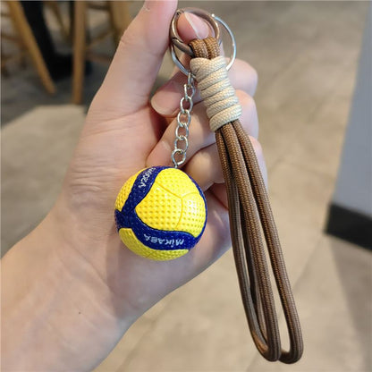 #C00006 Volleyball Keychain Charm – Mini Sports Ball Accessory Gift for Players, Fans & Coaches