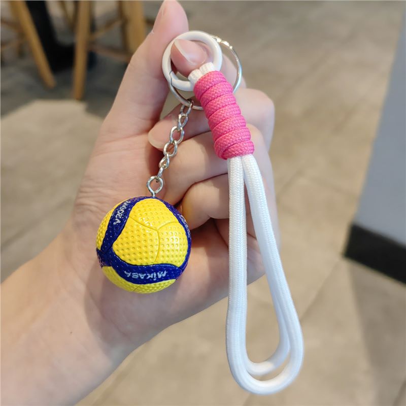 #C00006 Volleyball Keychain Charm – Mini Sports Ball Accessory Gift for Players, Fans & Coaches