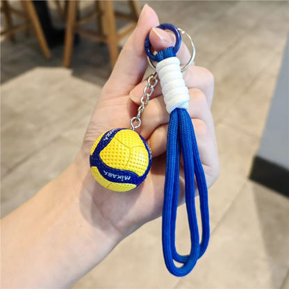 #C00006 Volleyball Keychain Charm – Mini Sports Ball Accessory Gift for Players, Fans & Coaches